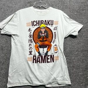 Naruto Ichiraku Ramen T-Shirt (L) Large 42/44 Anime Unisex Hidden Leaf Village